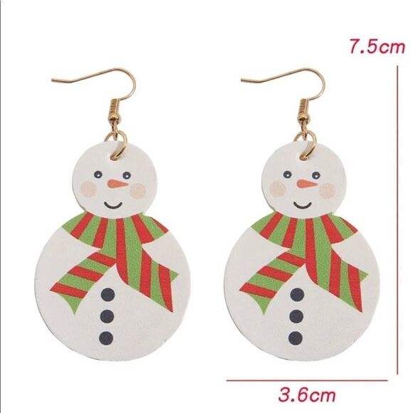 Cute Snowman Earrings  - Picture 3 of 4
